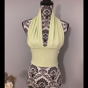 💓Sexy Lime Green Cropped Halter💗